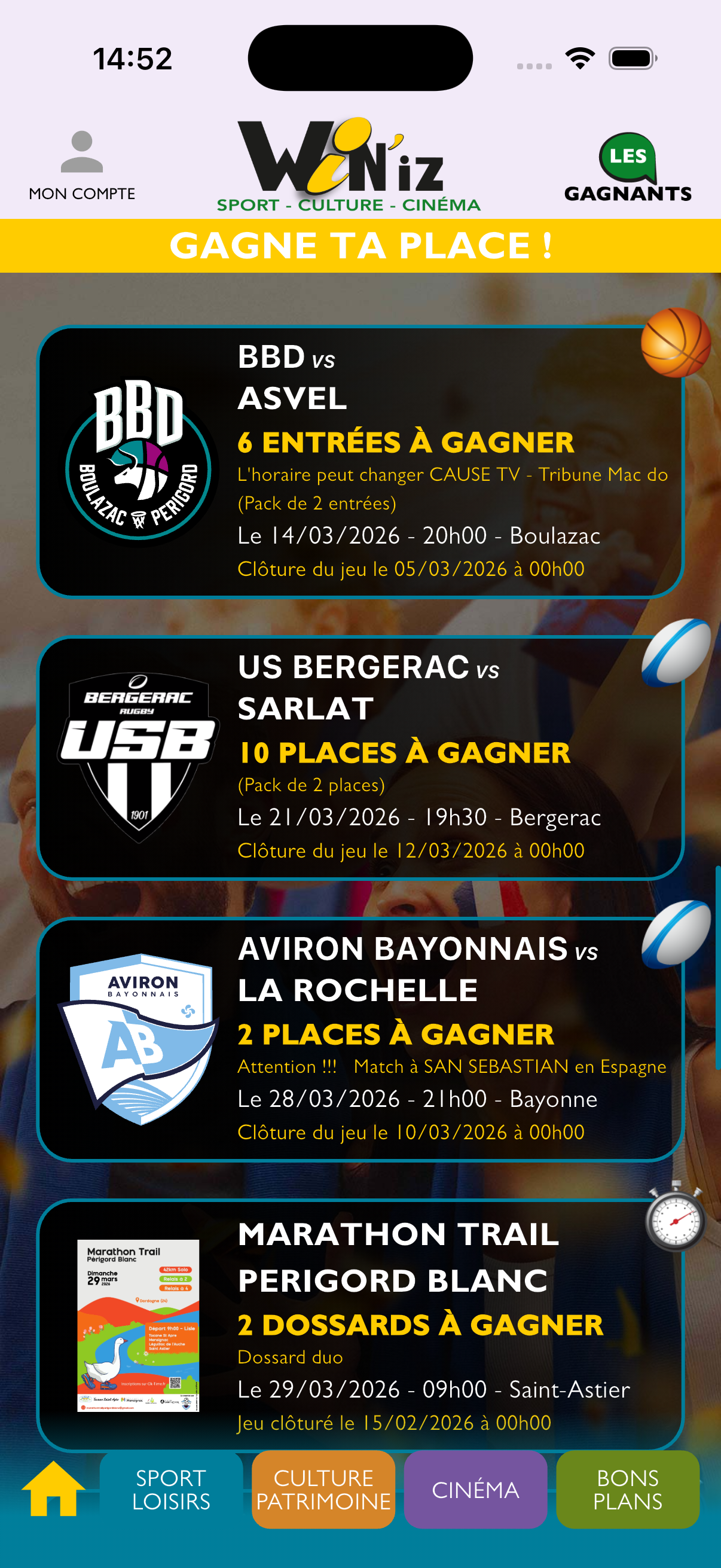 Capture d'écran Win'IZ - Écran 1